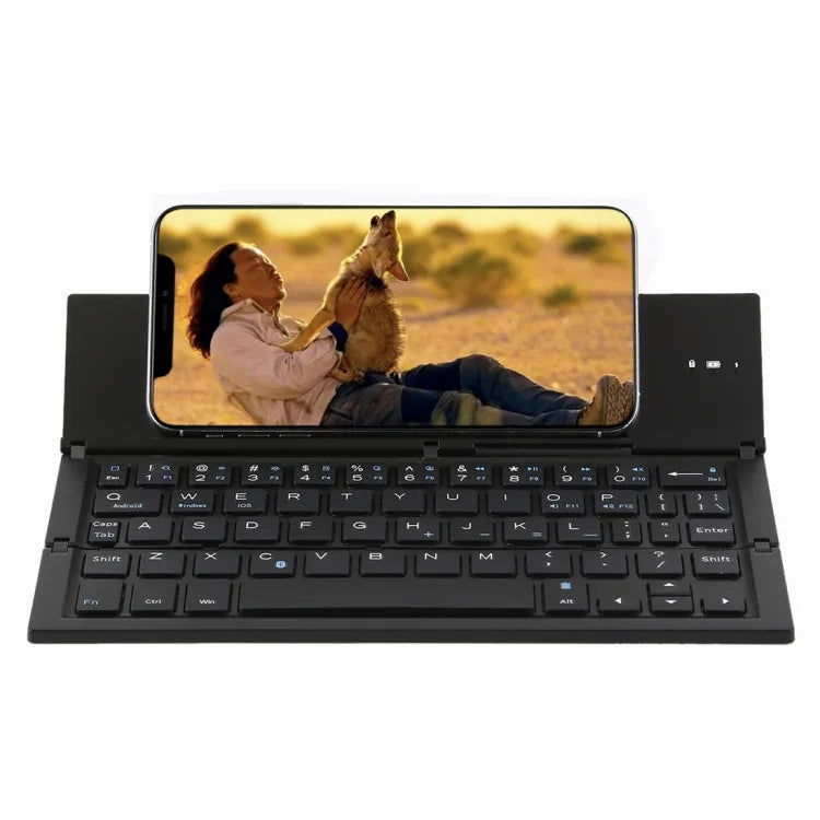คีย์บอร์ด Bluetooth V3.0 บางพับได้ GK608 พร้อมที่วางในตัว รองรับ Android / iOS / Windows, GK608 (ดำ), GK608 (เทา), GK608 (ทอง)