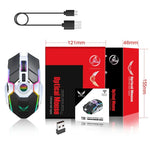 เมาส์ออปติคอลไร้สาย ZERODATE T30 2.4GHz 2400DPI ปรับได้ 3 ระดับ ไฟ RGB สีขาว