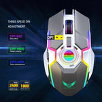 เมาส์ออปติคอลไร้สาย ZERODATE T30 2.4GHz 2400DPI ปรับได้ 3 ระดับ ไฟ RGB สีขาว