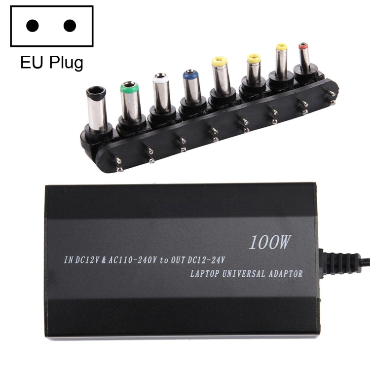 ที่ชาร์จโน้ตบุ๊ก 100W แบบสากล พร้อมที่ชาร์จในรถยนต์ อะแดปเตอร์ไฟ AC และอะแดปเตอร์ไฟ 8 ตัว พร้อมพอร์ต USB 1 ช่อง สำหรับ Samsung, Sony, Asus, Acer, IBM, HP, DELL, ปลั๊ก UK, ปลั๊ก AU, ปลั๊ก EU, ปลั๊ก UK