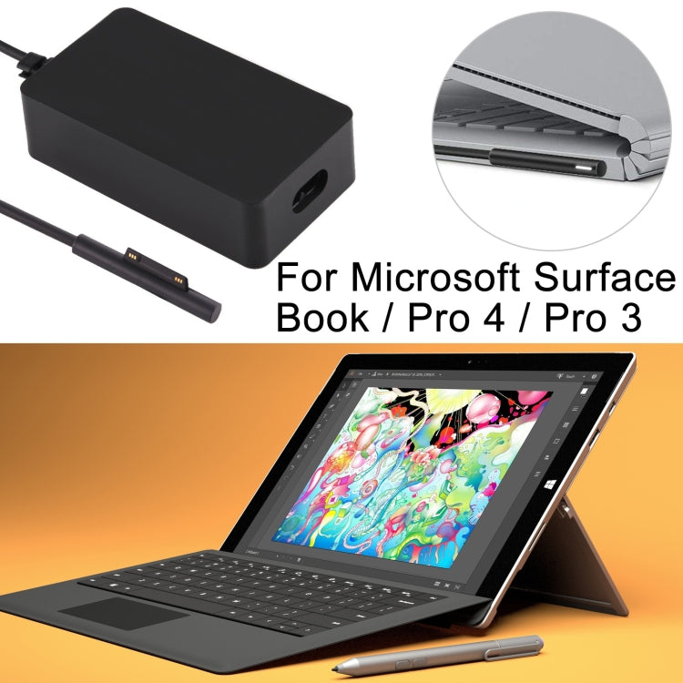 อะแดปเตอร์ไฟ AC 15V 4A ของแท้ สำหรับ Microsoft Surface Book / Pro 4 / Pro 3, 65W 4A
