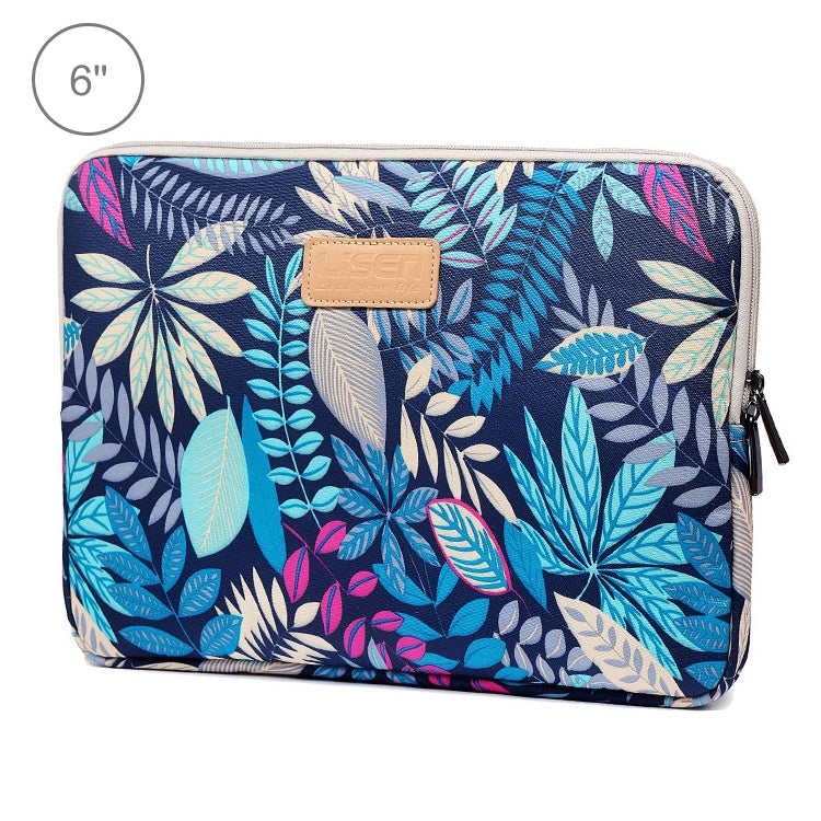 ซองใส่ Kindle ขนาด 6.0 นิ้ว ลายใบไม้สีสันสดใส พร้อมซิป กระเป๋าถือ Lisen, 6.0 นิ้ว