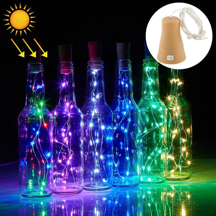 ไฟสายทองแดงโซลาร์เซลล์ 1 เมตร 10 ดวง LED SMD 0603, ไฟสีสันสดใส ความยาว 1 เมตร