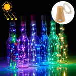 ไฟสายทองแดงโซลาร์เซลล์ 1 เมตร 10 ดวง LED SMD 0603, ไฟสีสันสดใส ความยาว 1 เมตร