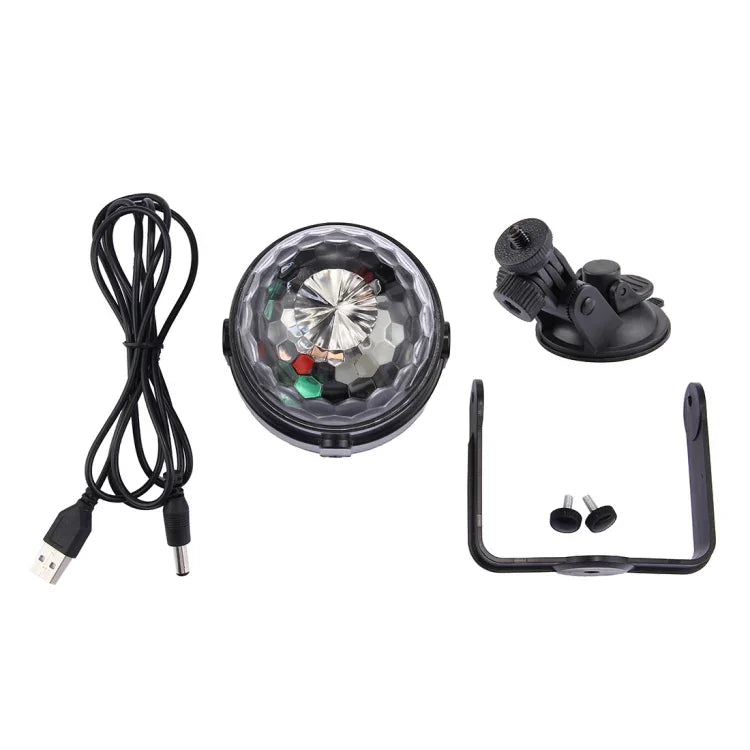ไฟดิสโก้หมุนควบคุมด้วยเสียง USB, DC 5V