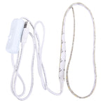 ไฟ LED 30 ดวง 5050 SMD กันน้ำมาตรฐาน IP65 พร้อมสายสวิตช์ต่อยาว 1 ม., กว้าง 10 มม.