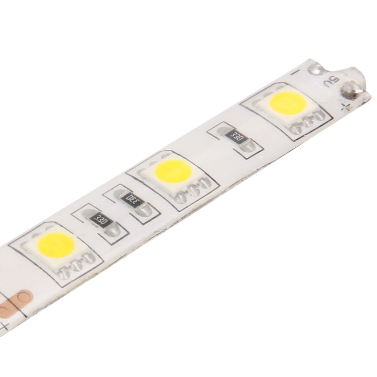 ไฟ LED 30 ดวง 5050 SMD กันน้ำมาตรฐาน IP65 พร้อมสายสวิตช์ต่อยาว 1 ม., กว้าง 10 มม.