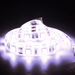 ไฟ LED 30 ดวง 5050 SMD กันน้ำมาตรฐาน IP65 พร้อมสายสวิตช์ต่อยาว 1 ม., กว้าง 10 มม.