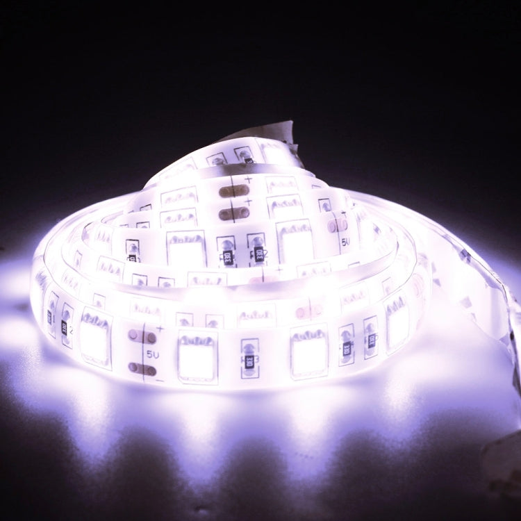 ไฟ LED 30 ดวง 5050 SMD กันน้ำมาตรฐาน IP65 พร้อมสายสวิตช์ต่อยาว 1 ม., กว้าง 10 มม.