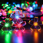 ไฟประดับเทศกาลดอกซากุระ 6 เมตร 40 LED, ใช้แบตเตอรี่, ไฟสีสัน 6 เมตร, ไฟสีขาวอุ่น 6 เมตร