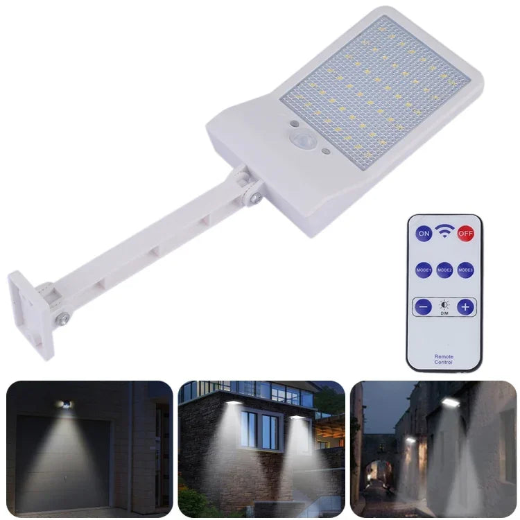 โคมไฟแบนพลังงานแสงอาทิตย์ 6W 800LM 48 LEDs พร้อมขาตั้งและรีโมทคอนโทรล