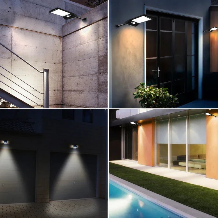 โคมไฟแบนพลังงานแสงอาทิตย์ 6W 800LM 48 LEDs พร้อมขาตั้งและรีโมทคอนโทรล