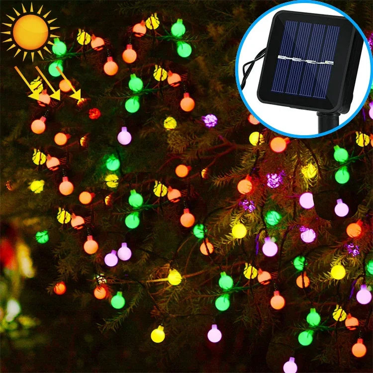 ไฟประดับเทศกาลคริสต์มาสรูปทรงลูกบอล 30 LED กันน้ำสำหรับใช้งานกลางแจ้ง