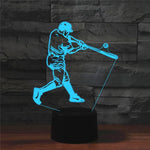 โคมไฟตั้งโต๊ะ LED วิชั่น 3D รูปเล่นเบสบอล สีสันสดใส รุ่นสัมผัส USB
