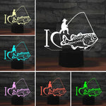 โคมไฟตั้งโต๊ะ LED วิชั่น 3D รูปตกปลา สีสันสดใส รุ่น USB & แบตเตอรี่