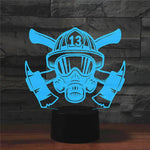 โคมไฟตั้งโต๊ะ LED วิชั่น 3D รูปรถดับเพลิง สีสันสดใส รุ่นสัมผัส USB