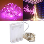 โคมไฟนางฟ้า LED SMD 0603 50 ดวง พร้อมกล่องใส่ถ่าน AA 3 ก้อน, DC 5V, ไฟสีน้ำเงิน 5 เมตร, ไฟหลากสี 5 เมตร, ไฟชมพู 5 เมตร, ไฟเขียว 5 เมตร, ไฟม่วง 5 เมตร, ไฟแดง 5 เมตร, ไฟขาว 5 เมตร, ไฟขาวอุ่น 5 เมตร, ไฟเหลือง 5 เมตร