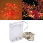 โคมไฟนางฟ้า LED SMD 0603 50 ดวง พร้อมกล่องใส่ถ่าน AA 3 ก้อน, DC 5V, ไฟสีน้ำเงิน 5 เมตร, ไฟหลากสี 5 เมตร, ไฟชมพู 5 เมตร, ไฟเขียว 5 เมตร, ไฟม่วง 5 เมตร, ไฟแดง 5 เมตร, ไฟขาว 5 เมตร, ไฟขาวอุ่น 5 เมตร, ไฟเหลือง 5 เมตร