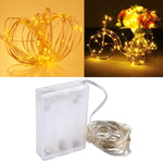 โคมไฟนางฟ้า LED SMD 0603 50 ดวง พร้อมกล่องใส่ถ่าน AA 3 ก้อน, DC 5V, ไฟสีน้ำเงิน 5 เมตร, ไฟหลากสี 5 เมตร, ไฟชมพู 5 เมตร, ไฟเขียว 5 เมตร, ไฟม่วง 5 เมตร, ไฟแดง 5 เมตร, ไฟขาว 5 เมตร, ไฟขาวอุ่น 5 เมตร, ไฟเหลือง 5 เมตร