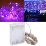 ไฟประดับโคมไฟนางฟ้า 100 LEDs SMD 06033 ใช้ถ่าน AA, DC 5V, ไฟแดง 10m, ไฟขาว 10m, ไฟขาวอุ่น 10m, ไฟเหลือง 10m, ไฟน้ำเงิน 10m, ไฟหลากสี 10m, ไฟชมพู 10m, ไฟเขียว 10m, ไฟม่วง 10m