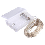 ไฟประดับโคมไฟนางฟ้า 100 LEDs SMD 06033 ใช้ถ่าน AA, DC 5V, ไฟแดง 10m, ไฟขาว 10m, ไฟขาวอุ่น 10m, ไฟเหลือง 10m, ไฟน้ำเงิน 10m, ไฟหลากสี 10m, ไฟชมพู 10m, ไฟเขียว 10m, ไฟม่วง 10m