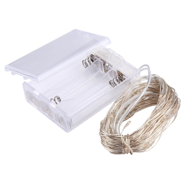 ไฟประดับโคมไฟนางฟ้า 100 LEDs SMD 06033 ใช้ถ่าน AA, DC 5V, ไฟแดง 10m, ไฟขาว 10m, ไฟขาวอุ่น 10m, ไฟเหลือง 10m, ไฟน้ำเงิน 10m, ไฟหลากสี 10m, ไฟชมพู 10m, ไฟเขียว 10m, ไฟม่วง 10m