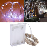 ไฟประดับโคมไฟนางฟ้า 100 LEDs SMD 06033 ใช้ถ่าน AA, DC 5V, ไฟแดง 10m, ไฟขาว 10m, ไฟขาวอุ่น 10m, ไฟเหลือง 10m, ไฟน้ำเงิน 10m, ไฟหลากสี 10m, ไฟชมพู 10m, ไฟเขียว 10m, ไฟม่วง 10m