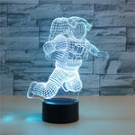 โคมไฟตั้งโต๊ะไฟ LED วิชั่น 3D รูปนักบินอวกาศ สีสันสดใส รุ่นสัมผัสแตก รุ่นสัมผัสแตก