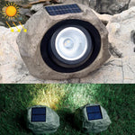 ไฟสปอร์ตไลท์จำลองหินพลังงานแสงอาทิตย์ LED กันน้ำ IP65 สำหรับสวนและสนามหญ้ากลางแจ้ง