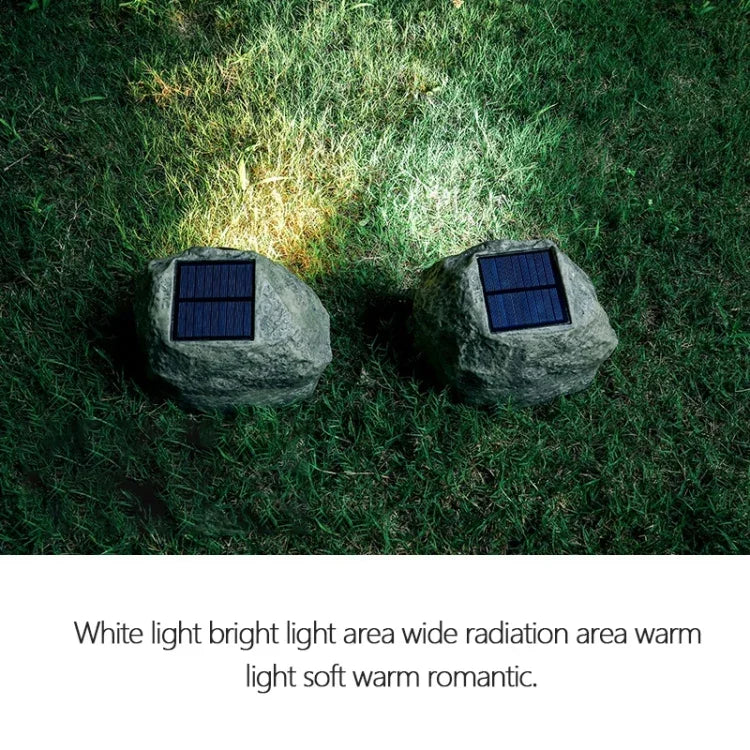 ไฟสปอร์ตไลท์จำลองหินพลังงานแสงอาทิตย์ LED กันน้ำ IP65 สำหรับสวนและสนามหญ้ากลางแจ้ง