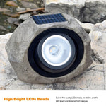 ไฟสปอร์ตไลท์จำลองหินพลังงานแสงอาทิตย์ LED กันน้ำ IP65 สำหรับสวนและสนามหญ้ากลางแจ้ง