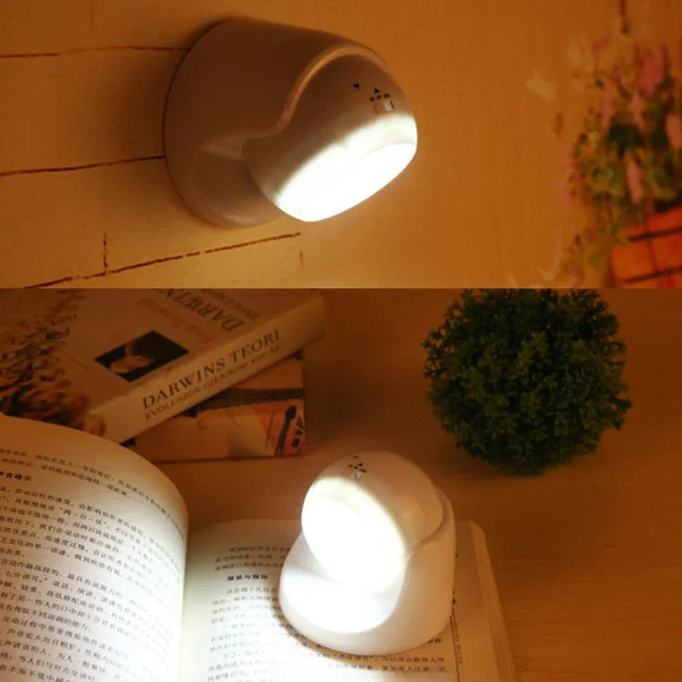 ไฟตู้เสื้อผ้าไร้สาย 9 ดวง LED 240 LM 6000K หมุนได้ 360 องศา เซ็นเซอร์ตรวจจับการเคลื่อนไหว ไฟกลางคืน ไฟผนัง สำหรับห้องนอน ห้องนั่งเล่น ห้องน้ำ ทางเดิน