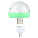 ไฟเวทีคริสตัลบอล LED RGB 4W USB พร้อมอะแดปเตอร์ Micro USB, พร้อมอะแดปเตอร์ Micro USB