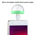 ไฟเวทีคริสตัลบอล LED RGB 4W USB พร้อมอะแดปเตอร์ Micro USB, พร้อมอะแดปเตอร์ Micro USB