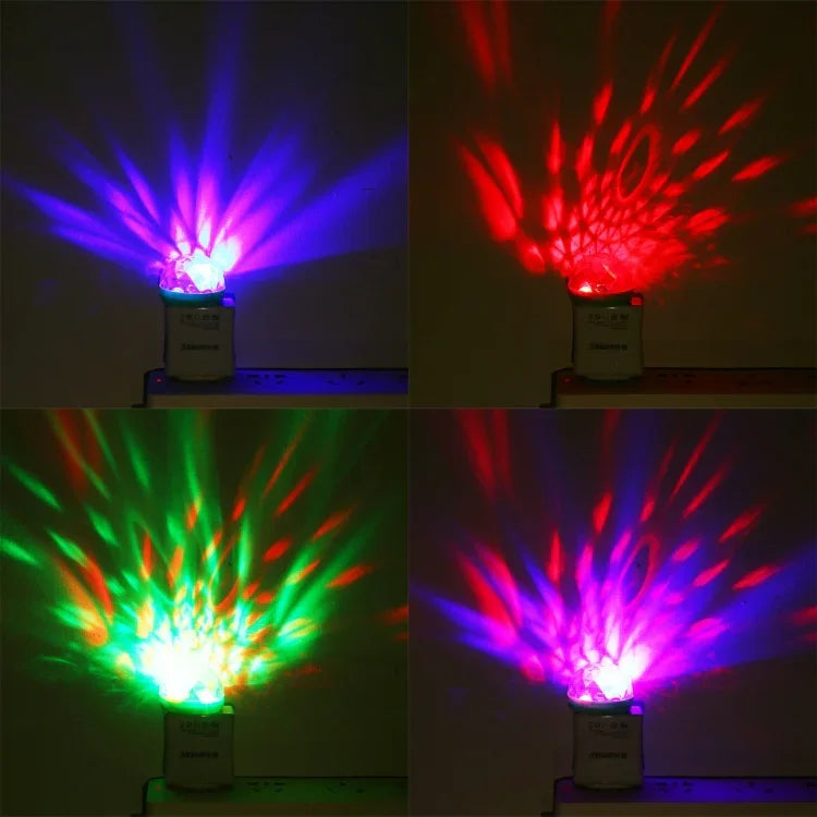 ไฟเวทีคริสตัลบอล LED RGB 4W USB พร้อมอะแดปเตอร์ Micro USB, พร้อมอะแดปเตอร์ Micro USB