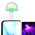 ไฟเวทีคริสตัลบอล LED RGB 4W USB พร้อมอะแดปเตอร์ 8 พิน, พร้อมอะแดปเตอร์ 8 พิน