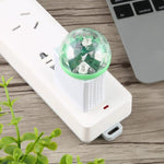ไฟเวทีคริสตัลบอล LED RGB 4W USB พร้อมอะแดปเตอร์ 8 พิน, พร้อมอะแดปเตอร์ 8 พิน