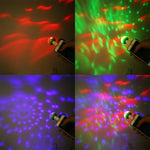ไฟเวทีคริสตัลบอล LED RGB 4W USB พร้อมอะแดปเตอร์ 8 พิน, พร้อมอะแดปเตอร์ 8 พิน
