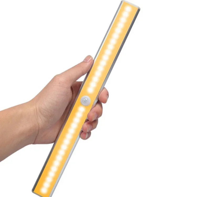 ไฟเซนเซอร์ตรวจจับร่างกายมนุษย์อัจฉริยะหน้าจอกว้าง 2.8W 20 ดวงไฟ LED สีขาวอุ่น ไฟทางเดินและตู้ LED รุ่นชาร์จ USB 2.8W 20 ดวงไฟ LED สีขาวอุ่น