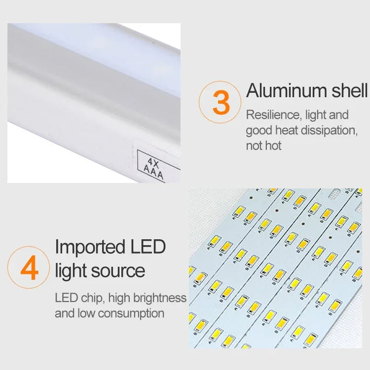 ไฟเซนเซอร์ตรวจจับร่างกายมนุษย์อัจฉริยะหน้าจอกว้าง 2.8W 60 ดวงไฟ LED สีขาวอุ่น ไฟทางเดินและตู้ LED รุ่นชาร์จ USB 2.8W 60 ดวงไฟ LED สีขาวอุ่น