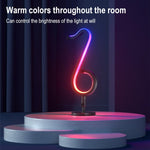 โคมไฟตั้งโต๊ะโฮม RGB ดีไซน์โน้ตดนตรีสีสันลวงตา