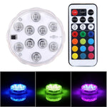 โคมไฟทรงกระบอก 10 ดวง LED ควบคุมด้วยรีโมท ระยะควบคุม (ในพื้นที่เปิด): 24-30 ฟุต, 10 ดวง LED