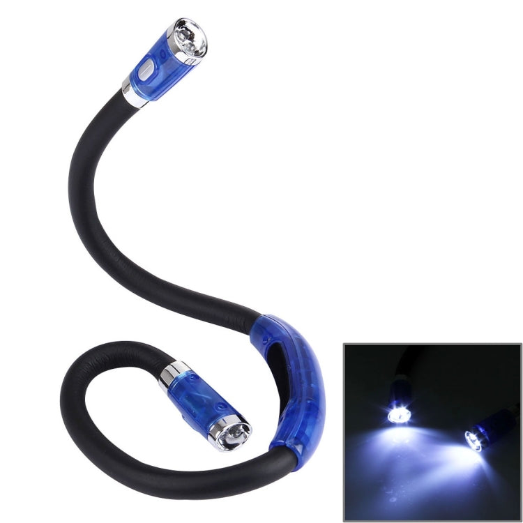 ไฟฉายคอคู่ดีไซน์สร้างสรรค์ แบบใช้มือฟรี พร้อมไฟ LED 4 ดวง และแผ่นรองคอยางนุ่ม