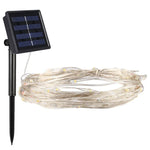 ไฟสายไฟสีเงินโซลาร์เซลล์ 20 เมตร 200 ดวง LED SMD 0603, DC 5V, 20 เมตร 200 ดวง LED สีสันสดใส, 20 เมตร 200 ดวง LED สีขาว