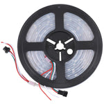 ไฟสายเชือกกันน้ำ WS2812B RGB 5050 SMD LED, 30 ดวง LED ต่อเมตร, DC 12V, ความยาว 5 เมตร