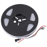 ไฟสายเชือกกันน้ำ WS2812B RGB 5050 SMD LED, 30 ดวง LED ต่อเมตร, DC 12V, ความยาว 5 เมตร