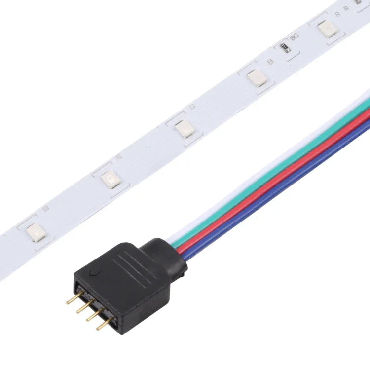 ไฟสายเชือก Bare Board 2835 SMD RGB LED, 60 ดวง LED ต่อเมตร, ความยาว 5 เมตร, 12V 2A 100-240V พร้อมรีโมทคอนโทรล 44 ปุ่ม