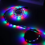 ไฟสายเชือก Bare Board 2835 SMD RGB LED, 60 ดวง LED ต่อเมตร, ความยาว 5 เมตร, 12V 2A 100-240V พร้อมรีโมทคอนโทรล 44 ปุ่ม