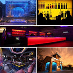 ไฟสายเชือก Bare Board 2835 SMD RGB LED ควบคุมผ่านแอป Bluetooth, 60 ดวง LED ต่อเมตร, ความยาว 5 เมตร, 12V 2A 100-240V