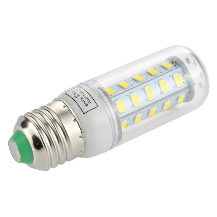 หลอดไฟประหยัดพลังงาน SMD 5730, DC 12-30V, E27 36 หลอด LED แสงขาว, E27 36 หลอด LED แสงวอร์มไวท์